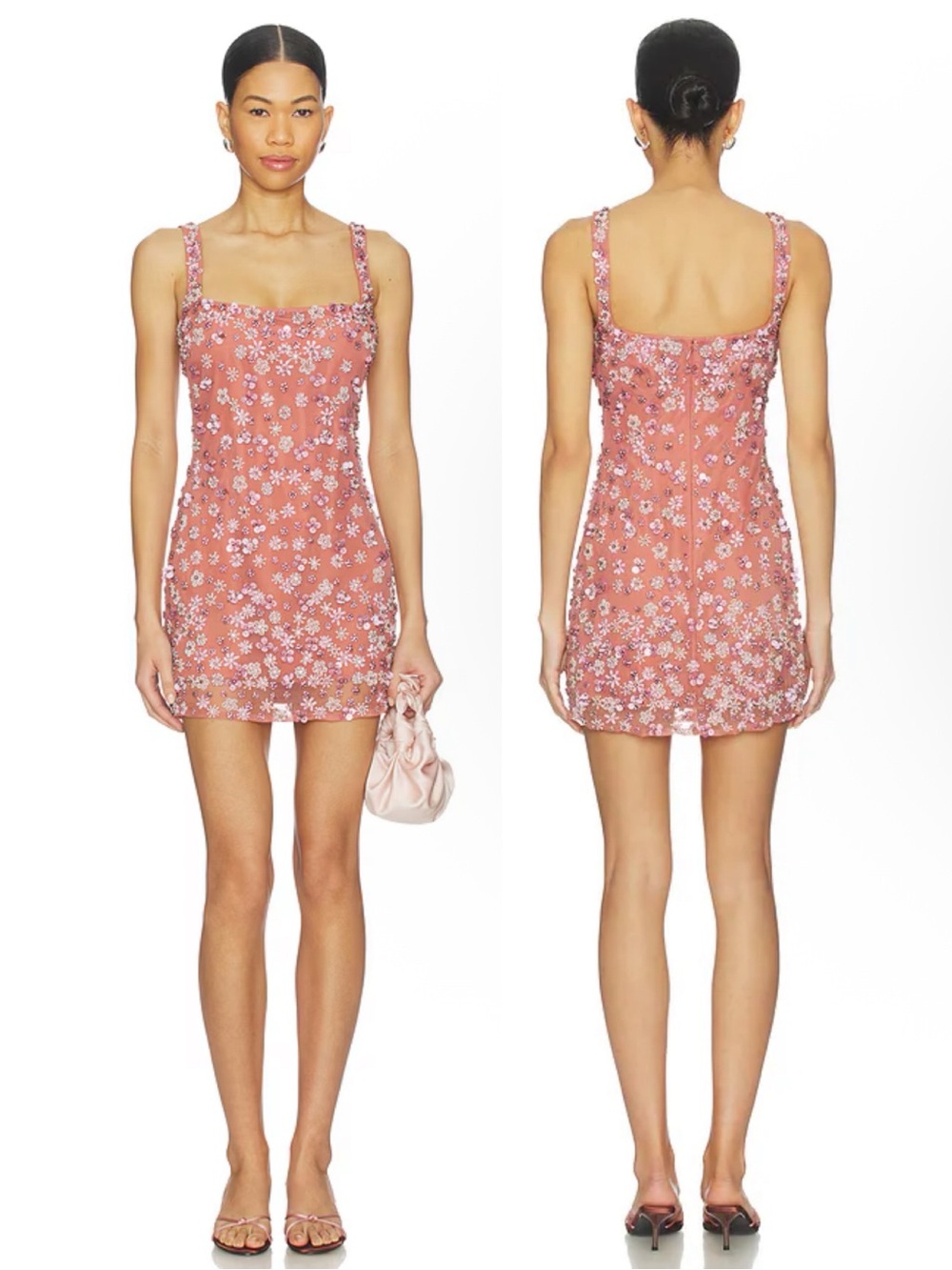 Majorelle Zaly Embellished Mini Dress Mauve Multi NEW with tags